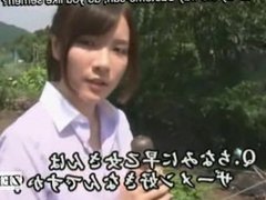 Subtitled CFNM outdoor Japanese semen milking ranch