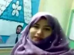 Pakistani girl with Molvi in Madrasa from Sialkot