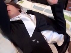 Japanese Suit Office Lady pantyhose Bukkake Fuck