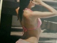 CUM tribute to Eva Longoria ass in a pink bikini