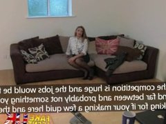FakeAgentUK Amateur girl orgasms and squirts all over casting couch