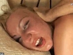 Foxy amateur blonde babe gets toyed and fucked hard