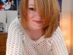 Hot Redhead Flashing Tits For Webcam