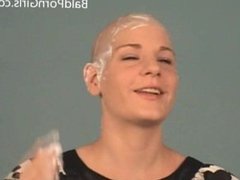 Stupid bald headed slut sucks dick by BaldPornGirls.com