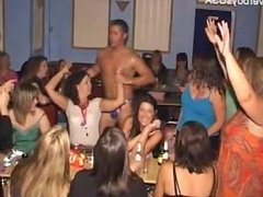 Women Attend Public Male Stripper Party