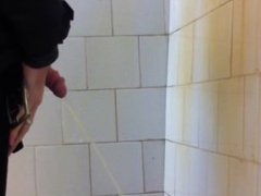 Guy Pissing In Old Shower Stall