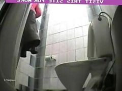 Hidden cam in public toilet