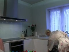 Girlfriends Lesbians have hot kitchen sex eats food from shaved pussy