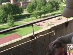 russian teen fucked in public! blowjob!