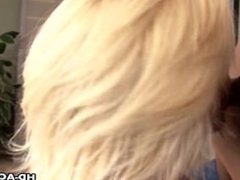 Desirable blonde gal takes in a BBC