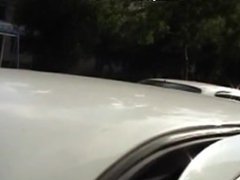 student fucked on the hood of the car