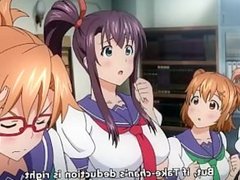 Huge titted hentai babes undressing