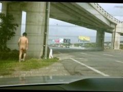 jerkoff by the motorway