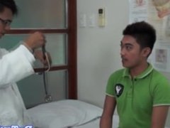 Twink asian patient gets anally fingered by his kinky MD