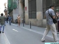 Naked babe lauren shows her amazing hot ass in public