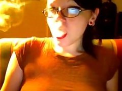 smoking cam girl nice smoke
