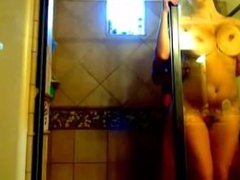 Banging in the shower with big ole titties!