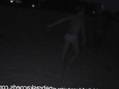 naked on the beach hiding then lesbian shower roommate fun