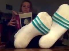 Cute Feet and Soles in Socks and Bare