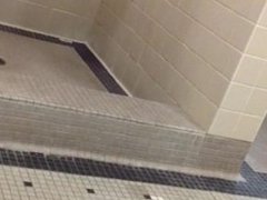 Big cock in the locker room shower