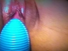 Close up pussy grinding with dildo