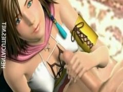 Hot 3D anime babe gives blowjob