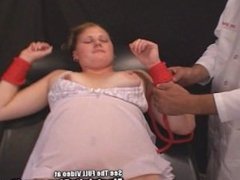 Anal Fuck Slut Gagged and Zapped on Exam Table