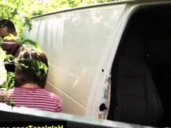 HelplessTeens.com Lizzie Bell lost and endures outdoor sex and bondage