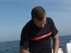 French firefighters fuck on the sea