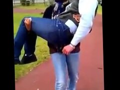 French girl lift and carry
