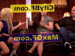 Upskirt TV guest(s) at Ylvis' TVshow in Norway