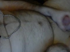 plan9tek jerks and cums with nipple clamps on
