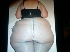 Hot Cum Tribute on this Big Bubble Round BBW Lady Butt