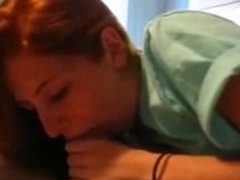 Amateur Red Haired Teen Sucking Cock