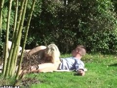 Busty mother in law taboo sex outdoors