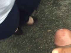 Girl friend get a quick fuck in the parking lot