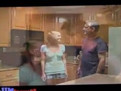 Mom and dad teach their daughter how to suck and fuck