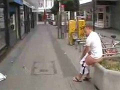 Jerking off in the middle of the street