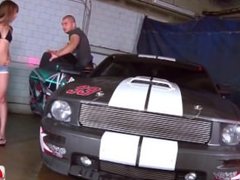 A Man Came To Car Washing Place Two Sexy Blonde Girls Anal Sex