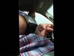 Car Flash Hitcher ends with hand job - live-cam4