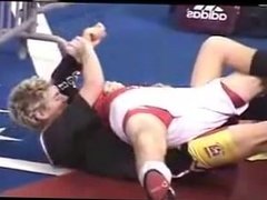 Guys Practice Wrestle, Looks like they have Fun. (no sound)