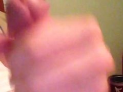 thick penis cums all over hands