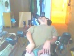 Disabled guy masturbates with dirty talk from dates25.com