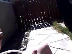 Outdoors nudity jerking off masturbation public backyard