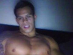 Handsome muscle guy webcam show