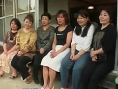 Asian group of friends fucking Japanese fat wives