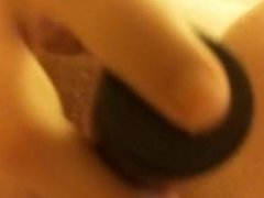 wife fucking her tight shaved pussy while watching porn and i watch