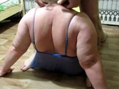 domination over the Russian fat mother with big tits.