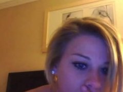 blond girl show boobs on webcam