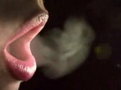 Smoking fetish - sexy lips